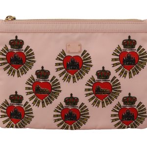 Dolce & Gabbana Elegant Pink Heart Clutch Wallet